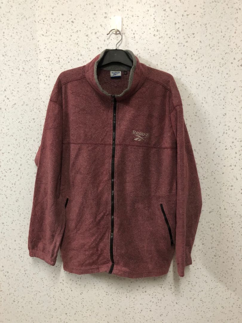Vintage Reebok Fleece Jacket, Men's Fashion, Coats, Jackets and