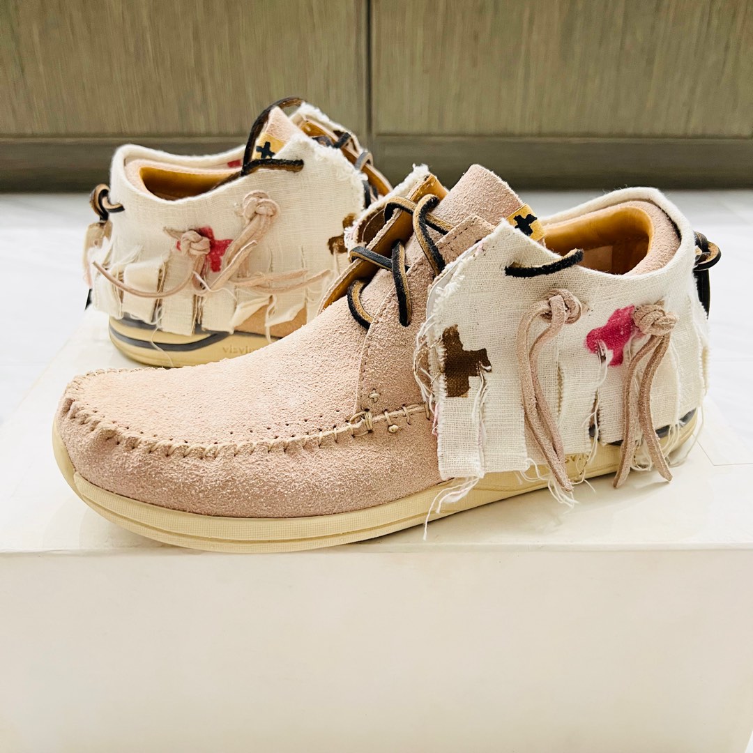 Visvim FBT Pink AMDO Folk, 男裝, 鞋, 波鞋- Carousell