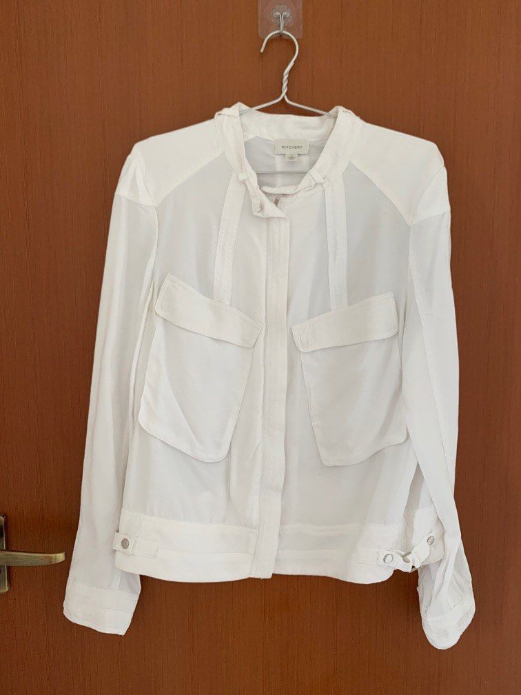Thin white jacket hot sale