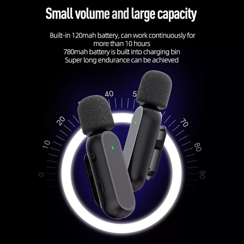 Microphone Lavalier Bluetooth Bluetooth Vlogging Vlogging avec