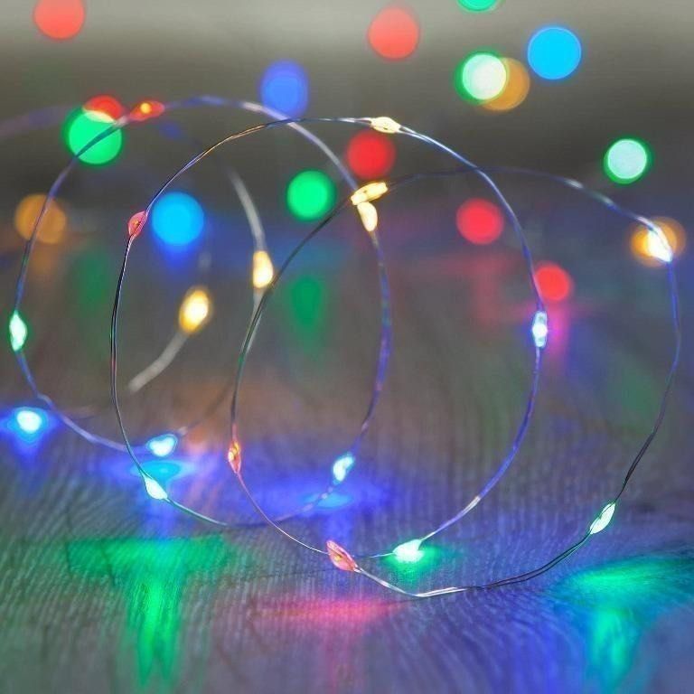 X7135 Fairy Lights RGB Battery Operated with 20 Micro Multi Coloured