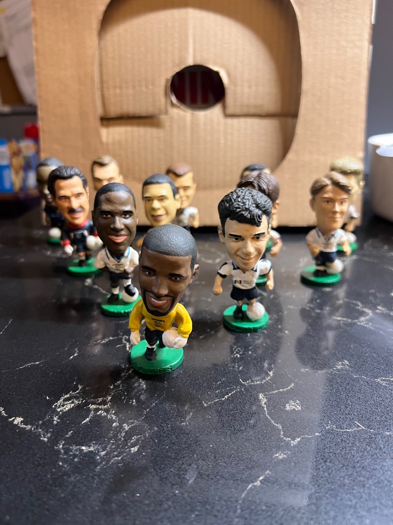 Plastic football shop figures