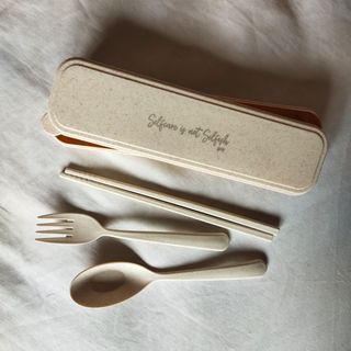 3-pc reusable travel cutlery set