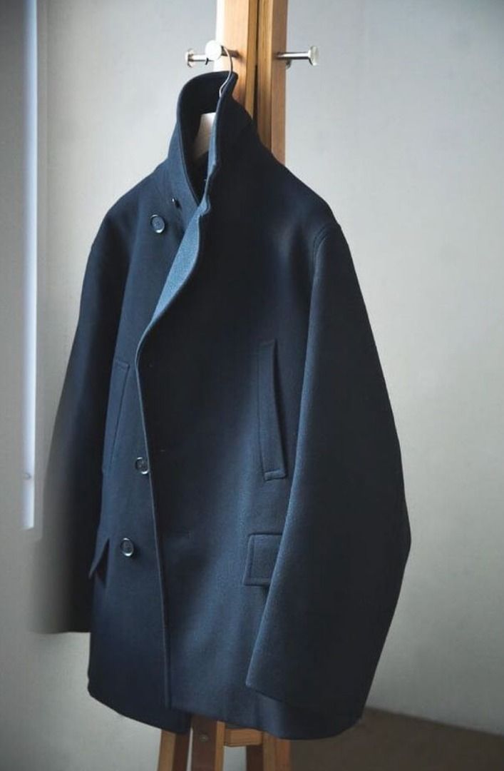 少穿近全新2020AW Auralee SUPER FINE MELTON HALF COAT Black 4號, 他