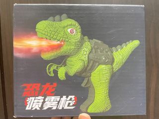 恐龍噴霧槍 仿真聲光電動恐龍 卡通玩具槍（紅）