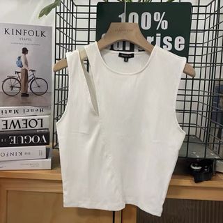 全新 鏤空 性感 彈力 白色 背心64227016160002110