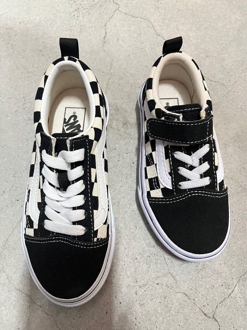 Kids checkerboard hot sale old skool