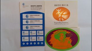 懷舊貼紙 Cable & Wireless HKT 香港電訊 港鐵機場快綫 MTR Airport Railway德國文化協會 Goethe Institut sticker