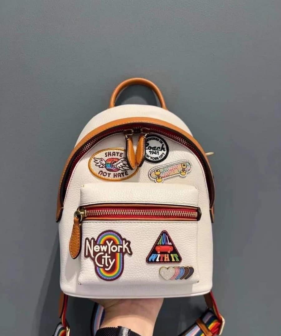 Coach top backpack patches