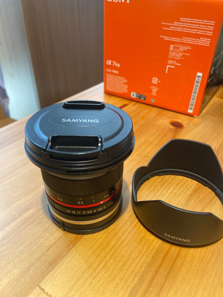 新淨Samyang 12mm f2 NCS E-mount (Sony), 攝影器材, 鏡頭及裝備