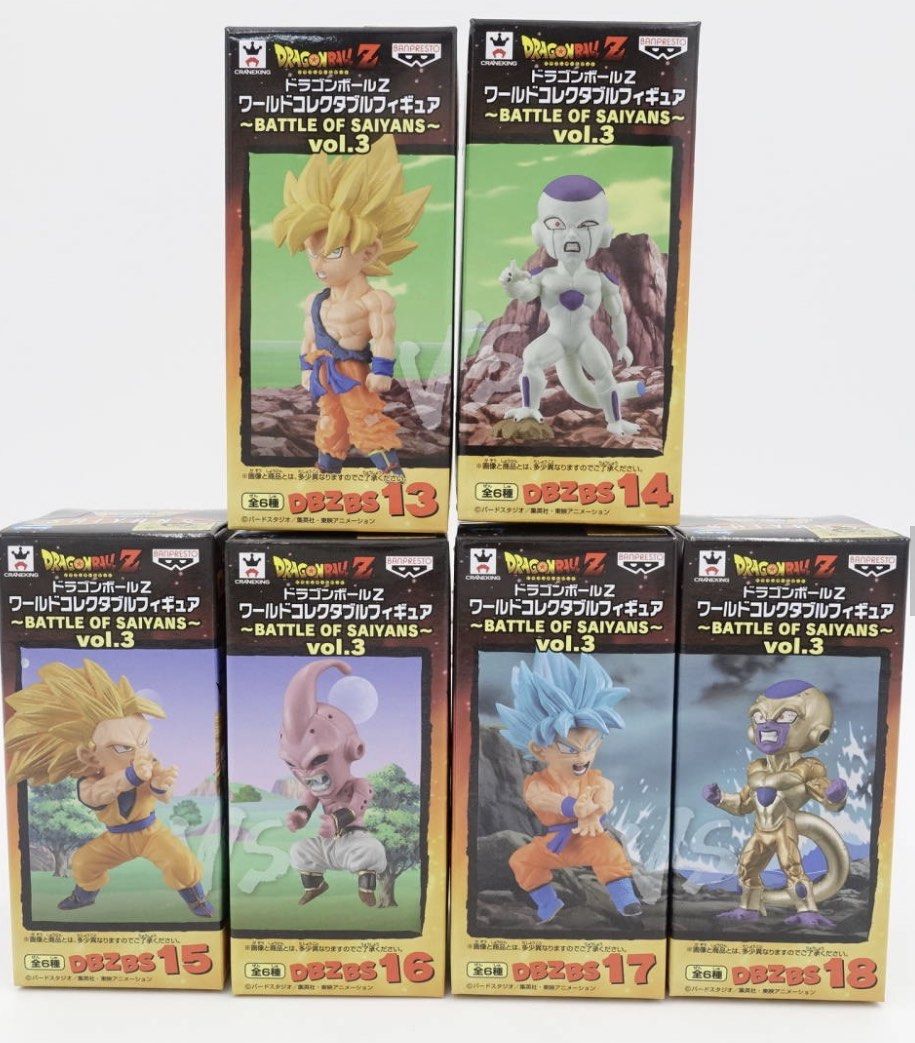 全新日版未開封龍珠WCF BATTLE OF SAIYANS vol.3 全6種ドラゴンボールZ