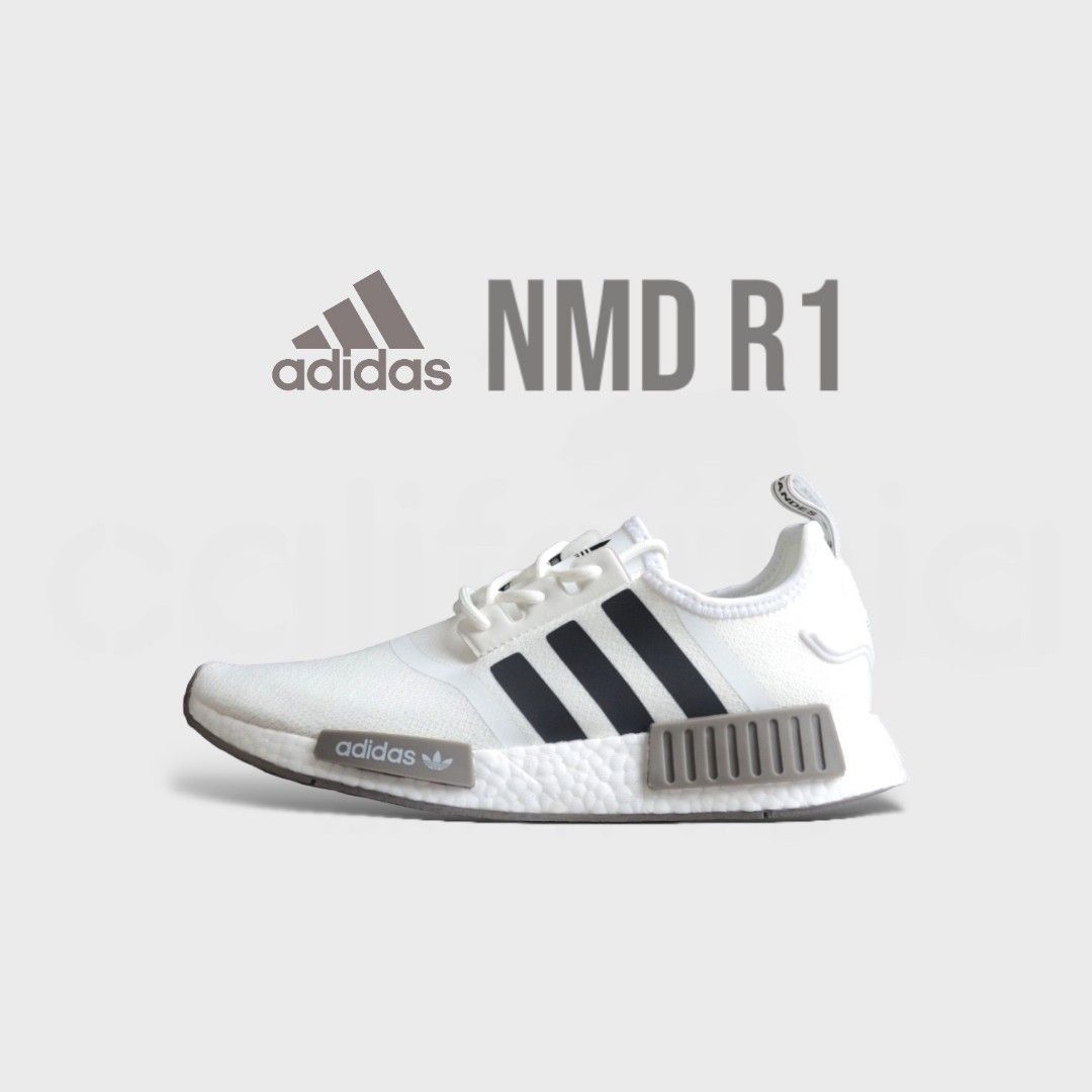 Adidas nmd r1 top men's white black gradient