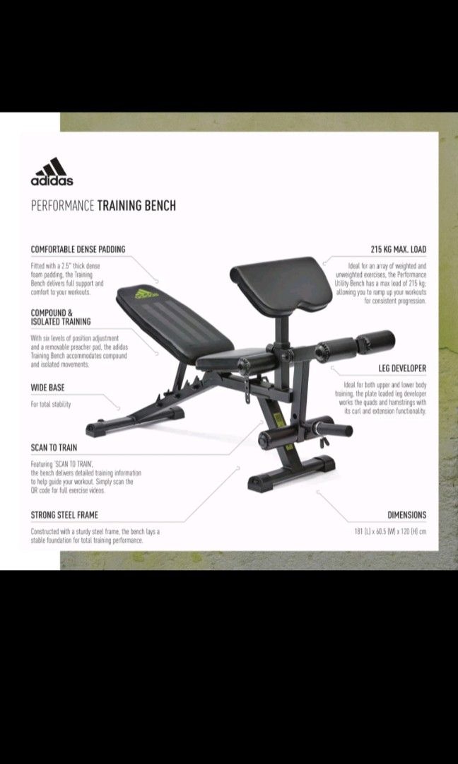 Adidas training best sale bench