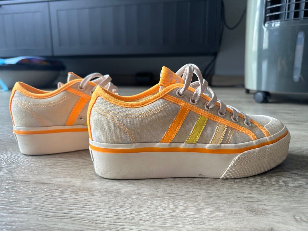 White platform sneakers adidas top