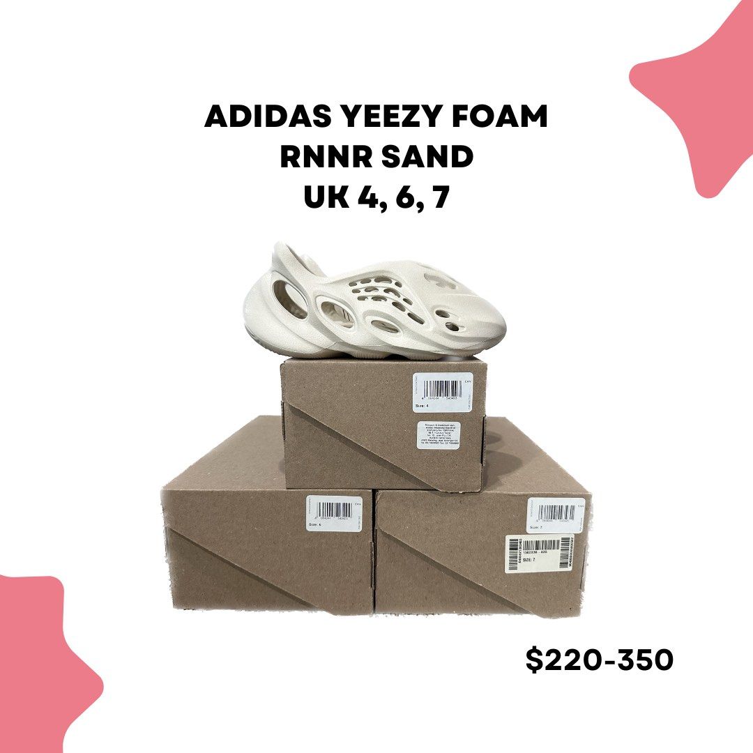 ADIDAS YEEZY FOAM RNNR SAND Women s Fashion Footwear Sneakers