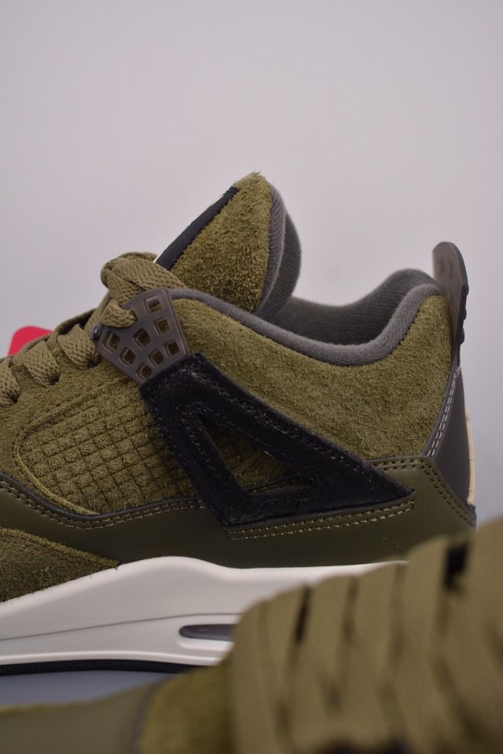 Air Jordan 4 Retro army green Men s Fashion Footwear Sneakers