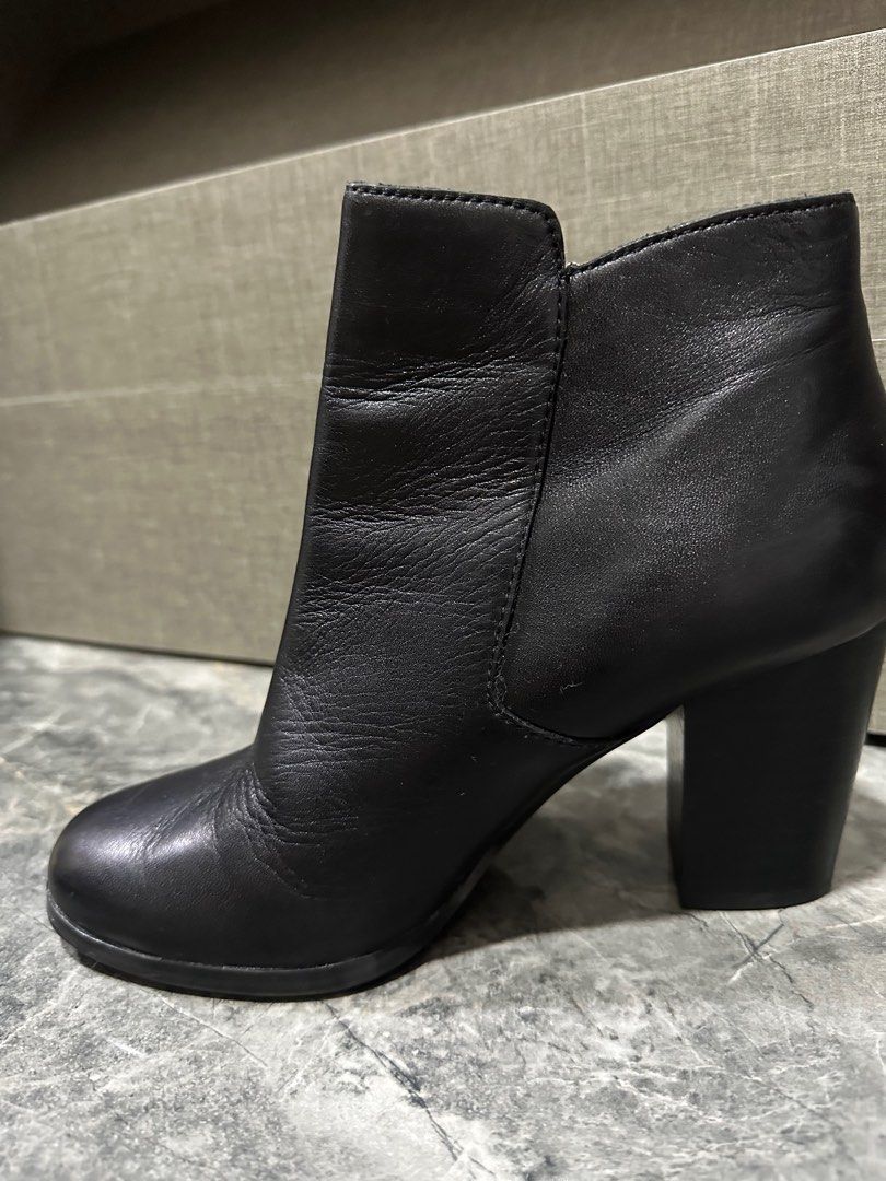 Aldo Black Leather Boots EUR 37 US 6.5 Women s Fashion Footwear