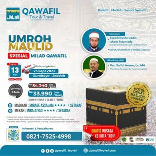 AMANAH 0821-7525-4998 Paket Travel Umroh di Gresik, Surabaya, Sidoarjo, Mojokerto Qawafil Travel