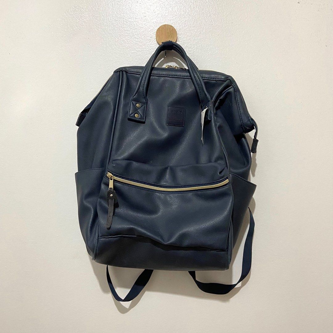 Anello navy blue best sale leather