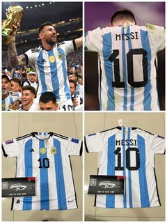 Argentina Home Authentic Kit #10 Lionel Messi (BNWT), Men's Fashion,  Activewear on Carousell