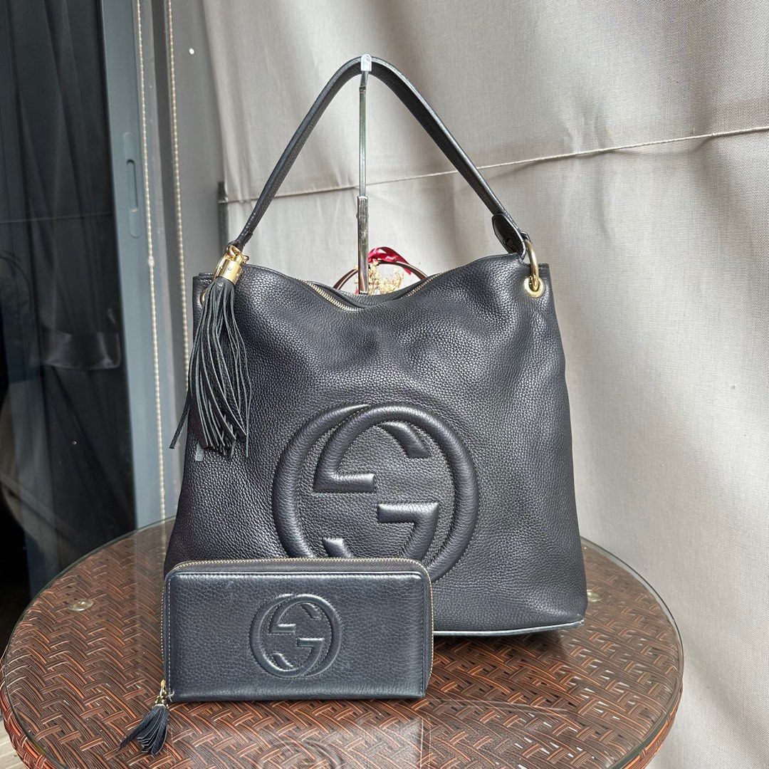Black Gucci Tote Bag, Luxury, Bags & Wallets on Carousell