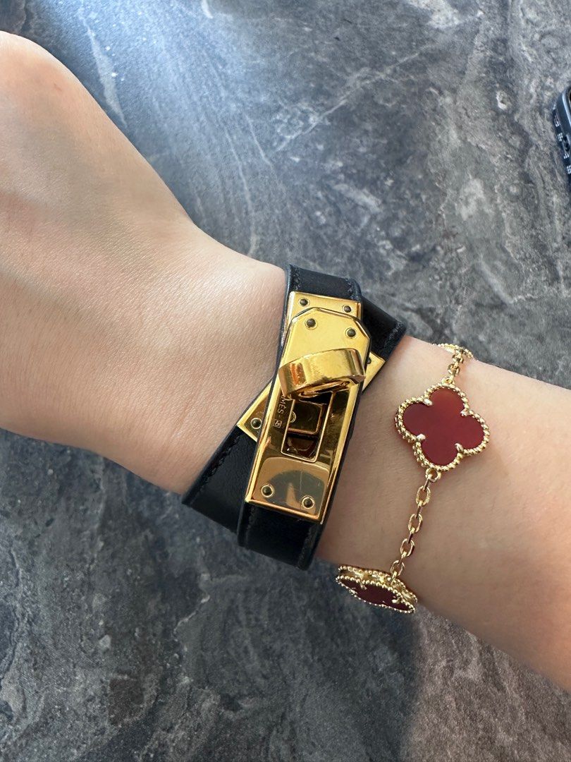 Hermes Kelly Bracelet with 4 Diamonds 18k Yellow Gold – STYLISHTOP-sonthuy.vn