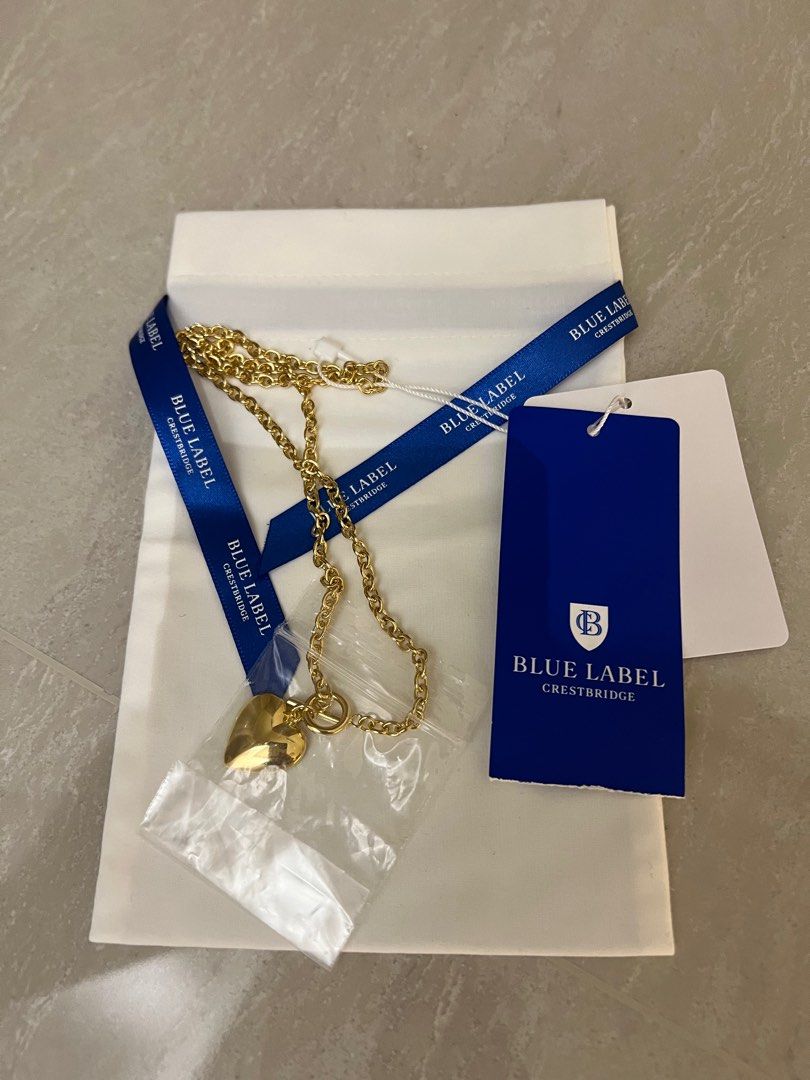 Authentic Japan Blue Label Crestbridge Heart Shaped Gold Necklace 