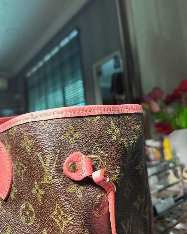 Louis Vuitton Limited Edition Pink Ikat Flower Monogram Canvas Neverfull Mm