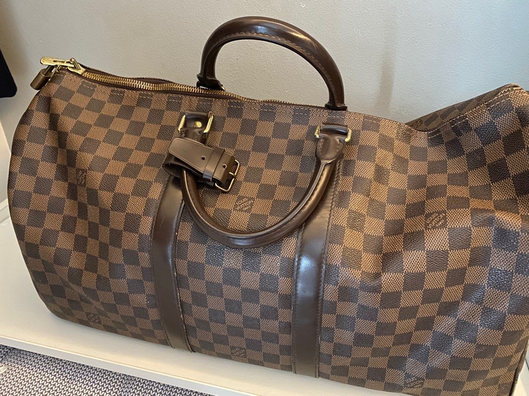 Authentic Louis Vuitton Keepall 50 Damier Luggage Bag Luxury Bags Wallets on Carousell