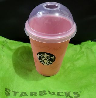 Authentic Starbucks Blackpink Reusable Cup with cloth case and straw (for Iced and Frappe) BLINK