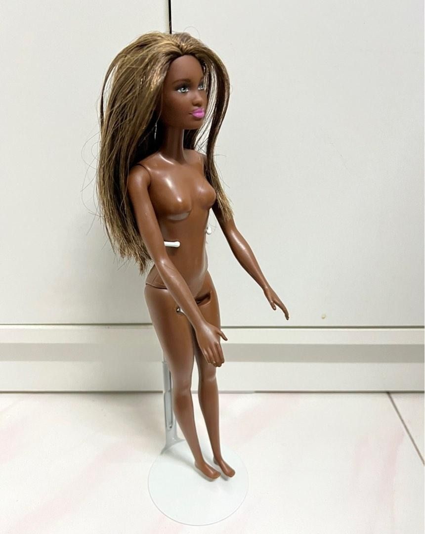 B98 Barbie Doll African American AA with Flat Feet Nude Doll
