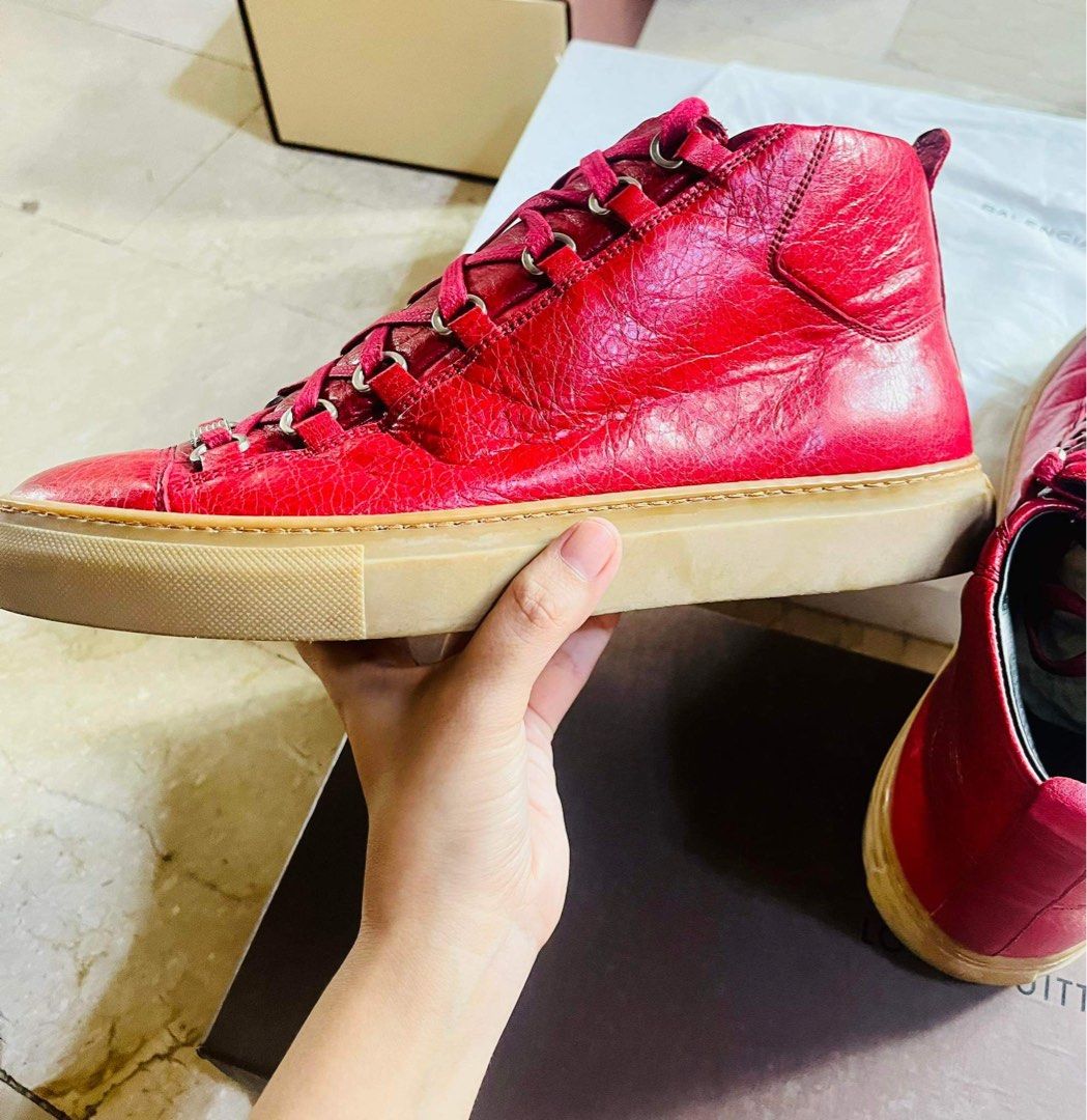 BALENCIAGA Arena Leather High Trainers Men s Fashion Footwear