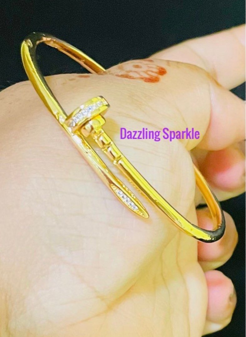Cz nail top bangle