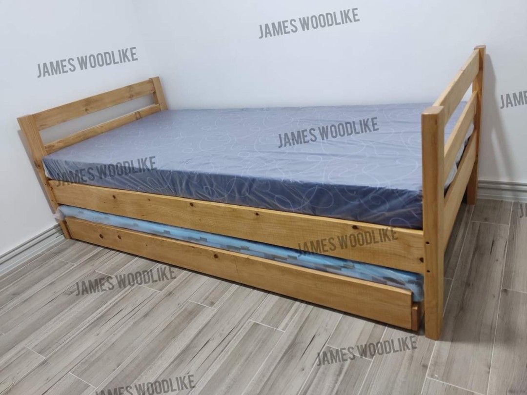 BED WITH PULL OUT BED (Category: Bed Frames & Mattresses) located in General Trias. Submitted by jameswoodlike (Listing ID 1253907294, Image 3). Description: "The distance between your dreams and reality is action" ✨ Got a dream bed? Or A bedroom goals that you're picturing out on your mind? ;) THIS IS THE TIME TO GO AND GET IT! Message us! Let's talk about it :) Worth it ang budol with James WoodLike! ✅ Maniwala ka Sez!!! Thanks for trusting Jam