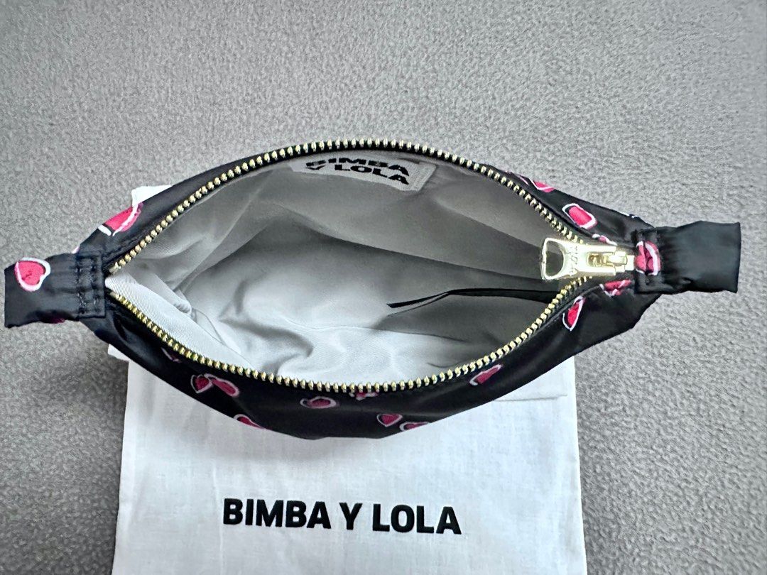 Bimba y Lola Small Hearts leather purse, Black