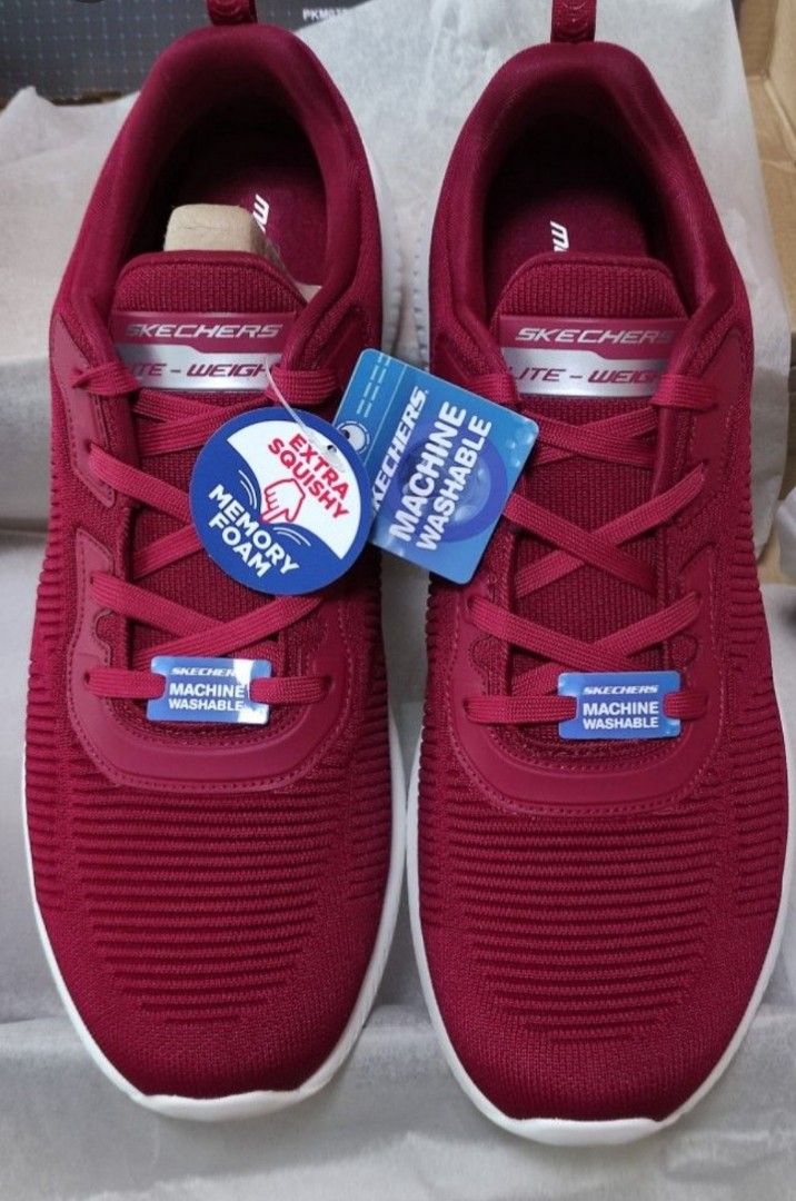 CNY FLASH SALE BN SKECHERS MEN US 13 RED SQUAD SHOES