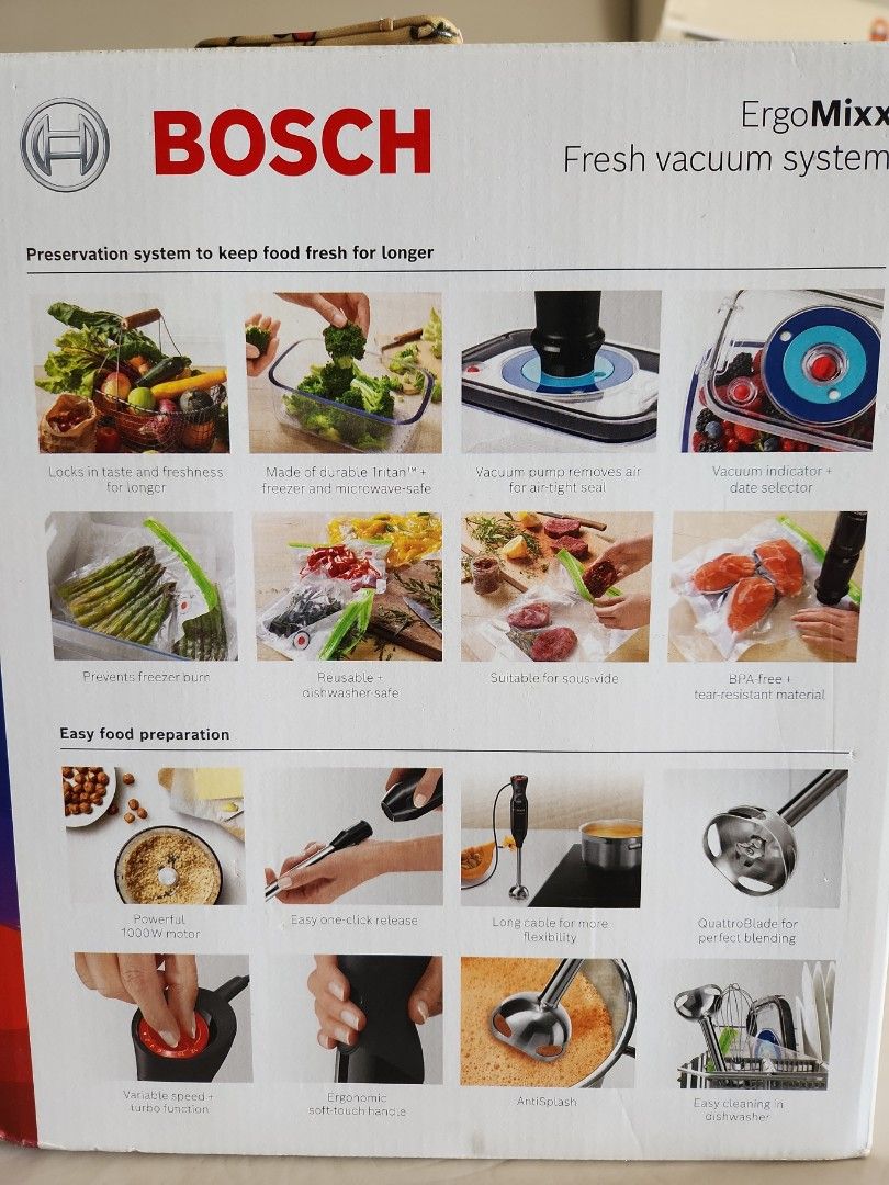 Bosch MS6CB61V5 1000W ErgoMixx Black Anthracite Hand Blender with