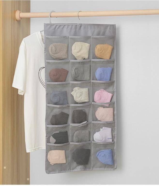 Pack of 18 Clothing storage organizer / socks underwear rack hanger / bra  tie hanging storage bag