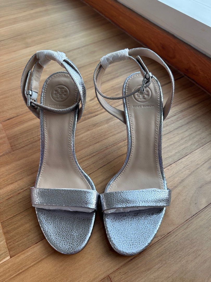 Brand New Tory Burch Elana 85mm Sandal Mirror Craquelee