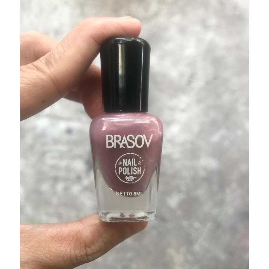 Brasov Nail Polish - 69 (Warna Nude Ungu Tua ), Kesehatan & Kecantikan