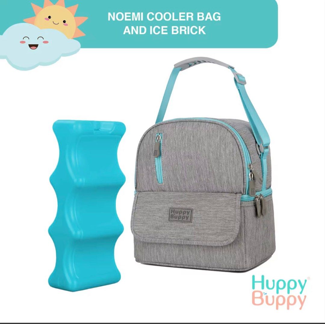 Breastmilk Cooler Bag with Ice brick (Category: Breastfeeding & Bottle Feeding) located in Makati City. Submitted by decklattering (Listing ID 1253983657, Image 1). Description: Huppy Buppy Used Twice since Im working from home Three ice brick free. Hanapin ko pa 🤪.