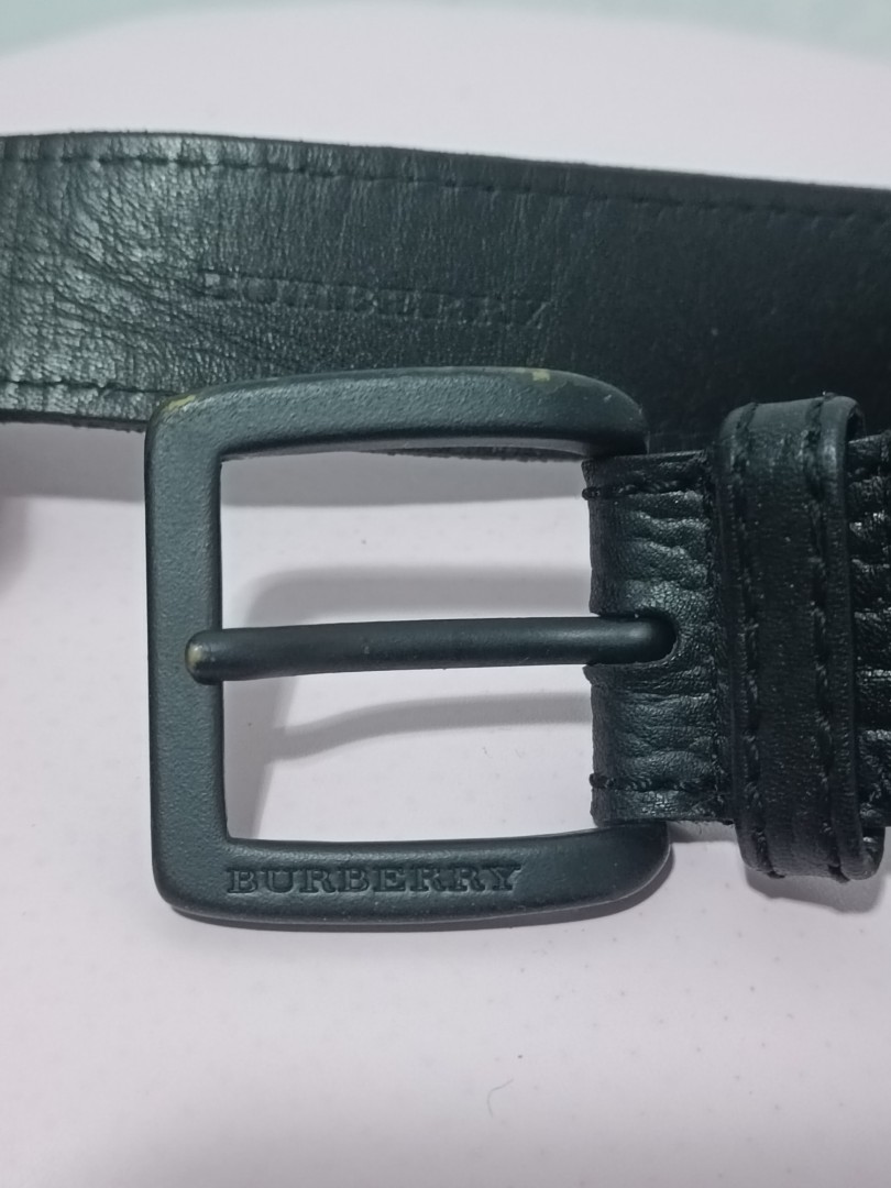 ORIGINAL GENUINE BURBERRY LONDON LARGE ICON SYMBOL BUCKLE SILVERMEN'S BELT,  Men's Fashion, Watches & Accessories, Belts on Carousell