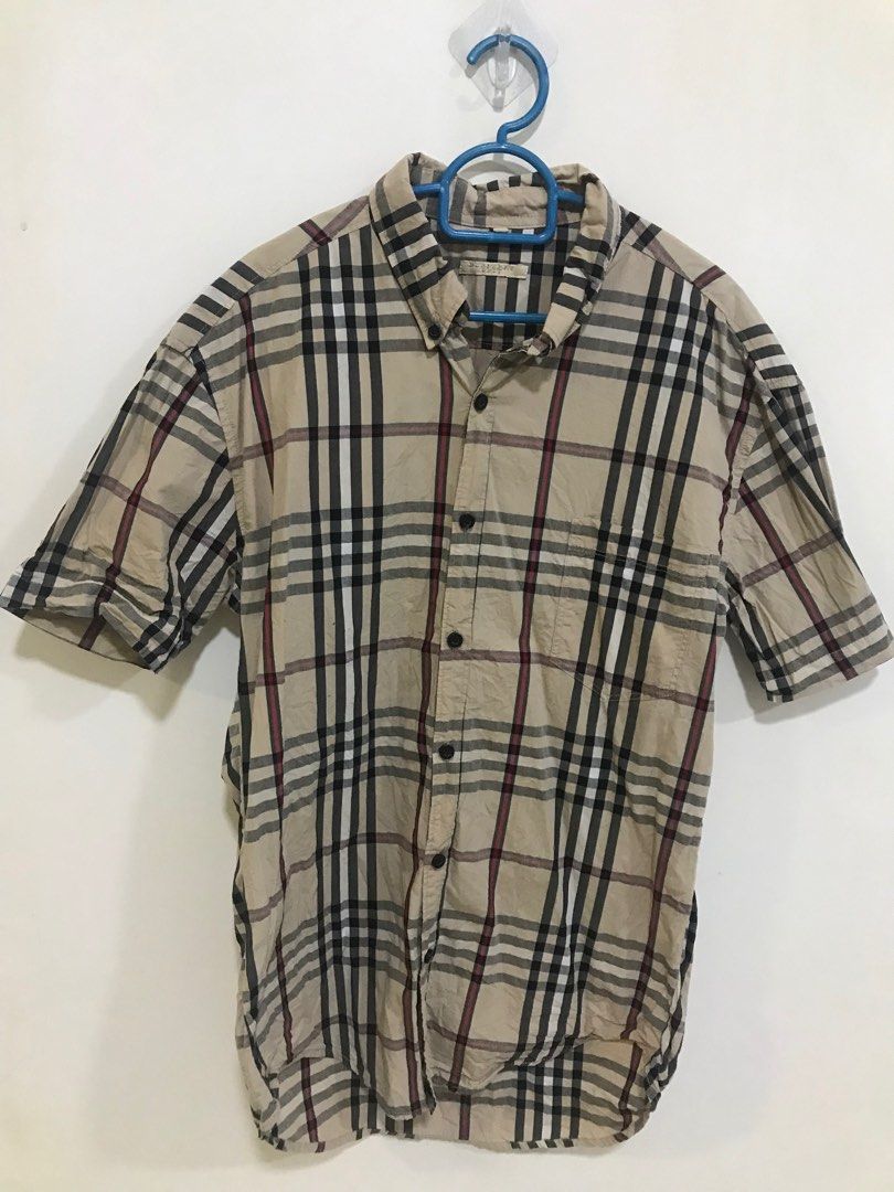 Burberry short sleeve button down shirt discount