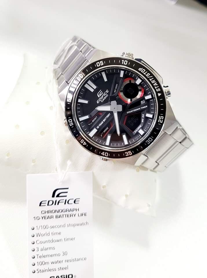 Casio Edifice EVF-600D-2AVUDF (Category: Men's Watches) located in Pasig City. Submitted by lizshoppe.ph (Listing ID 1254021044, Image 2). Description: 🔸️ORIGINAL 🔸️Casio 🔸️Casio Edifice 🔸️EFV-600D-2AVUDF 🔸️Silver Strap 🔸️P5,300 free shipping 🔸️5x money back if fake 🔸️Inclusion: Original coded tag Original coded box Manual and warranty #casioedifice #originalcasio #originalcasiowatch #perfectgiftidea.
