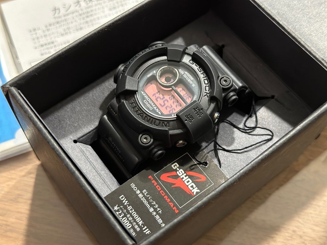 Casio G Shock Frogman DW-8200BK-1JF GWF SBDX, 男裝, 手錶及