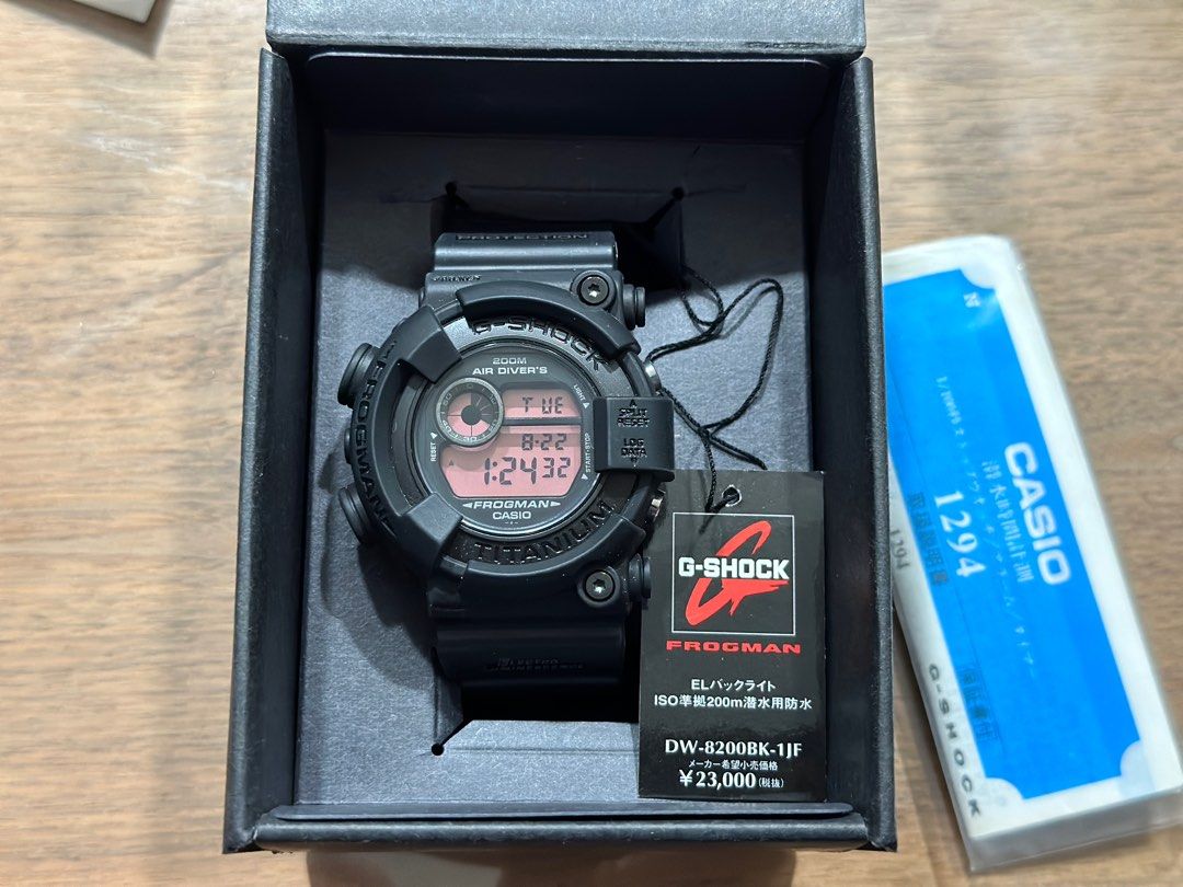 Casio G Shock Frogman DW-8200BK-1JF GWF SBDX, 男裝, 手錶及