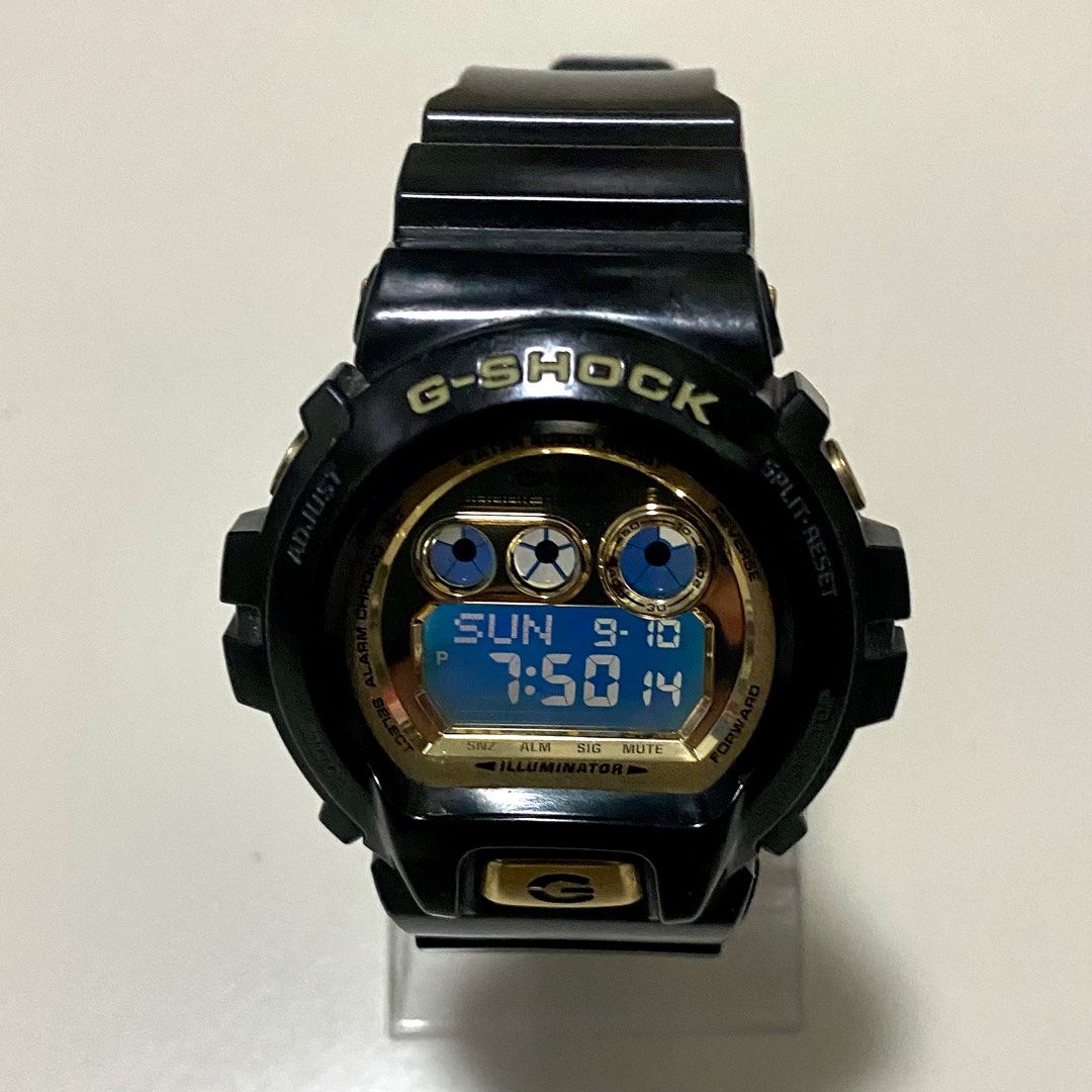 G shock dw 6900 black gold sale