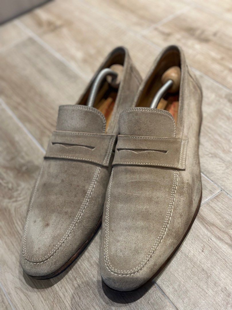 Mens dress 2025 loafers suede