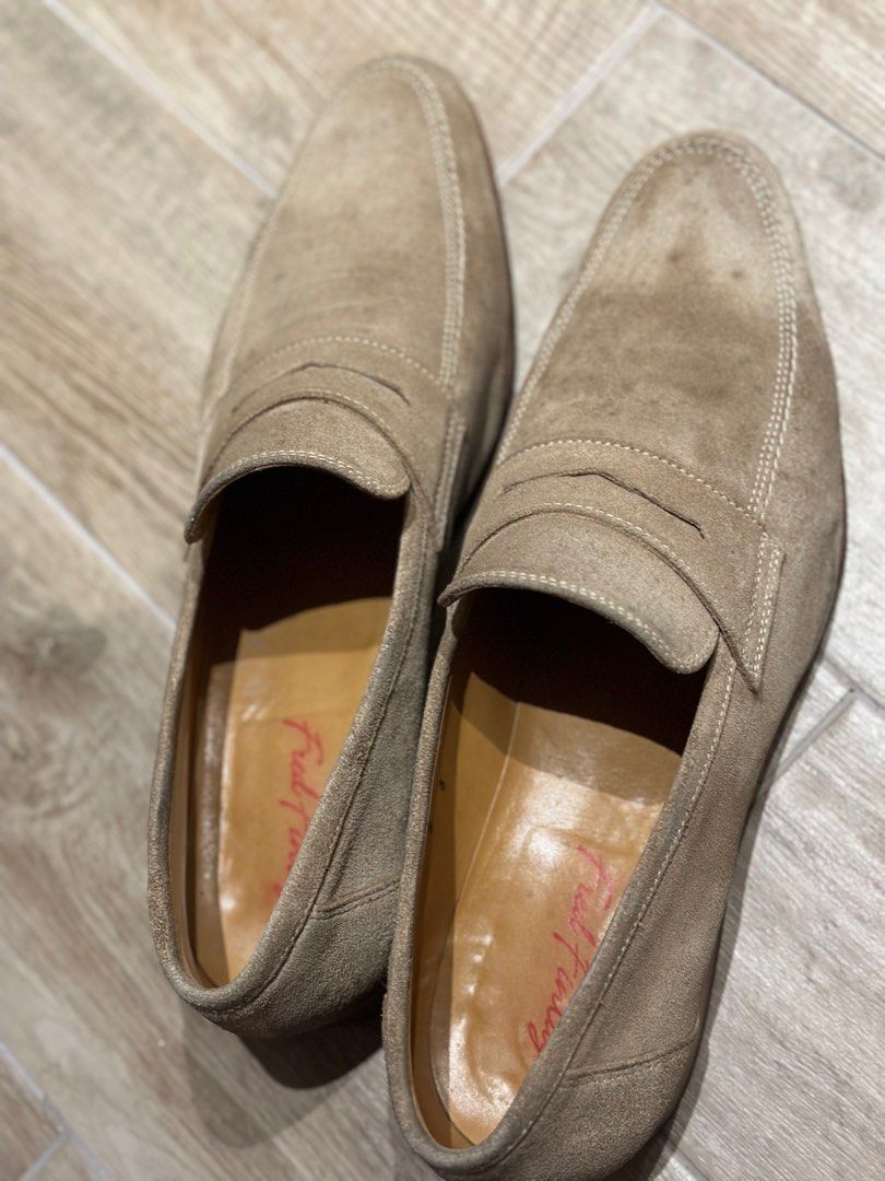Mens dress loafers suede outlet