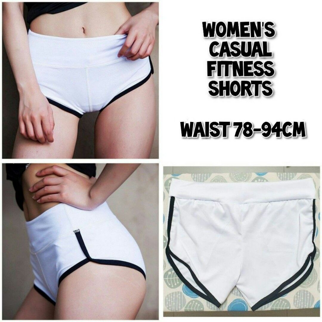 Casual Fitness Shorts Ladies Loungewear Yoga White